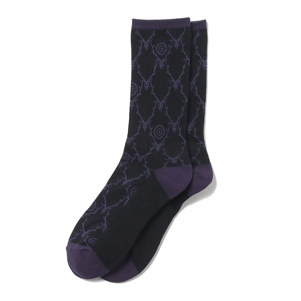 South2 West8 Skull & Target Socks Black