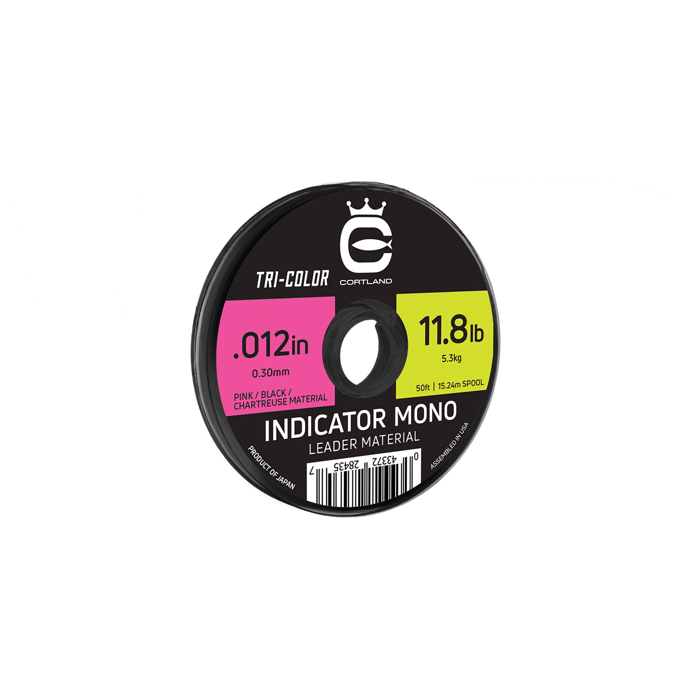 Cortland Indicator Mono Leader Tri-Color