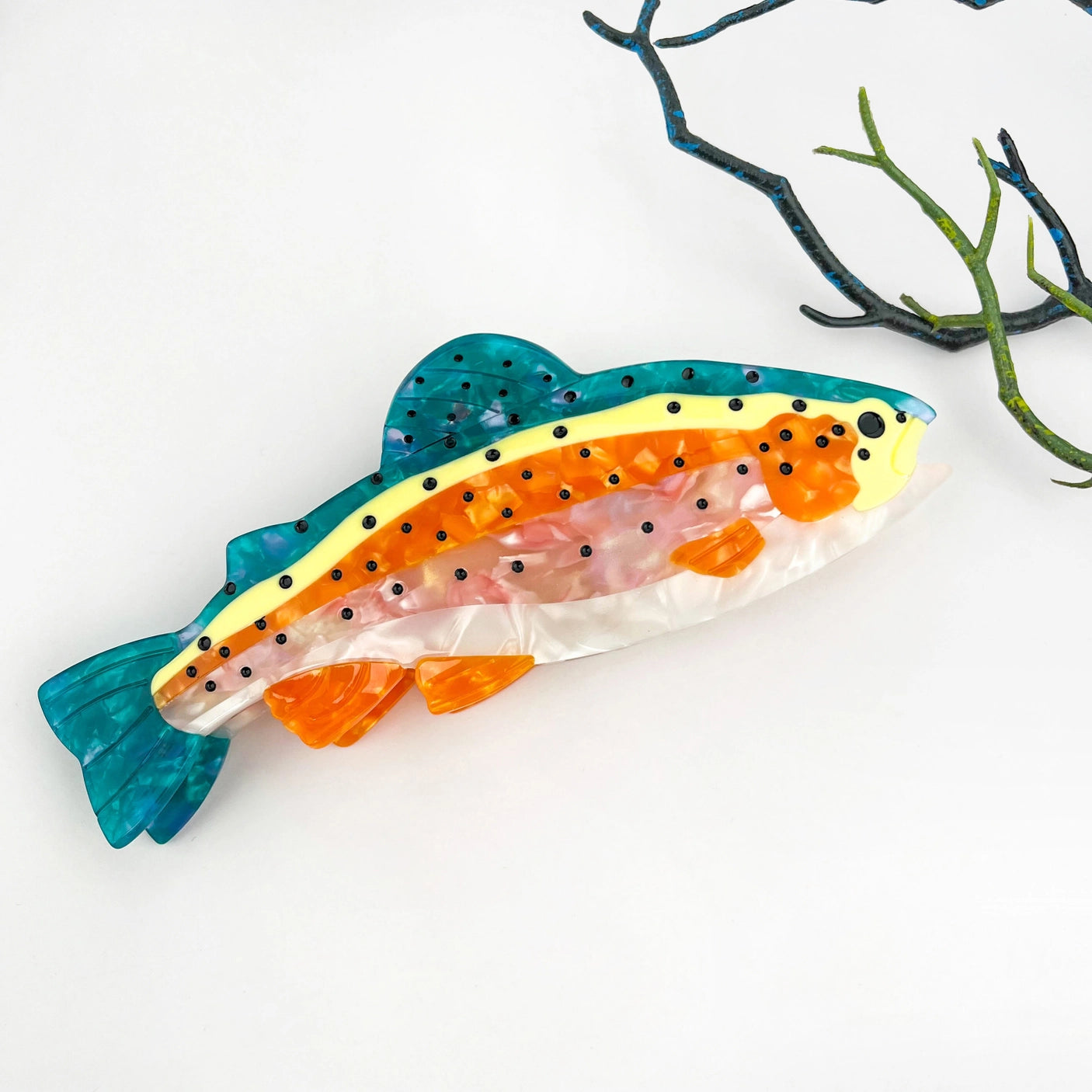 Rainbow Trout Hair Clip