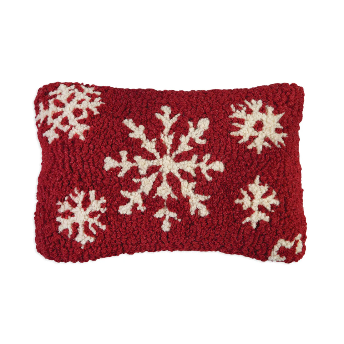 Five White Flakes Decorative winter Christmas Pillow