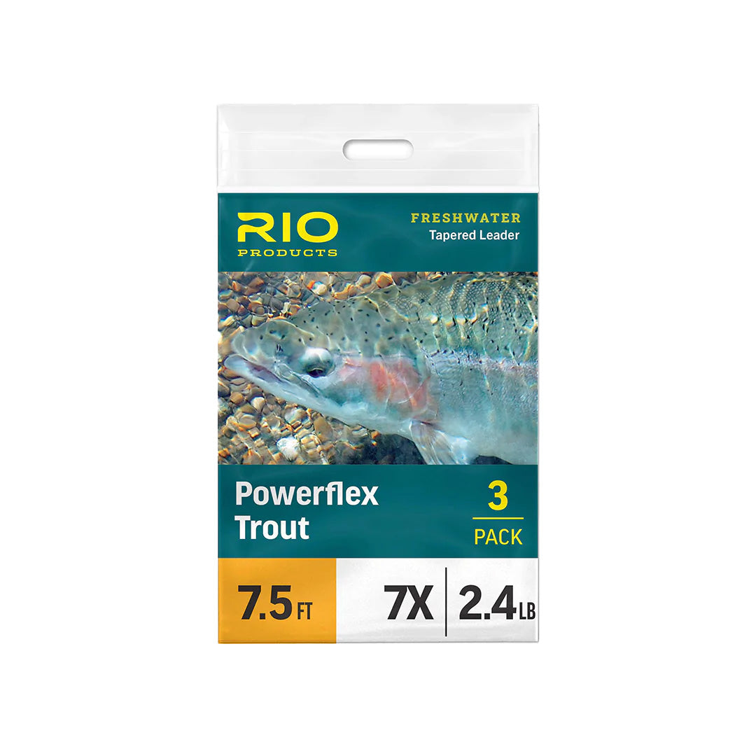 RIO POWERFLEX TROUT 3 PACK LEADERS 12ft 6x