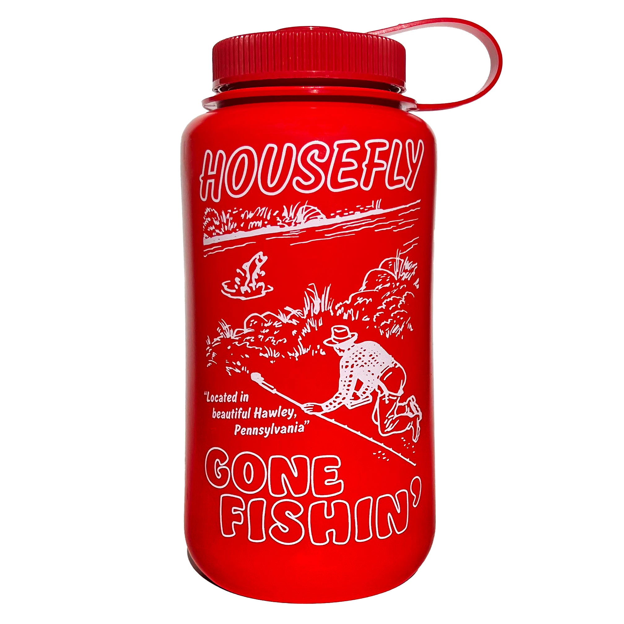 Gone Fishin' Nalgene Bottle - Buoy Red